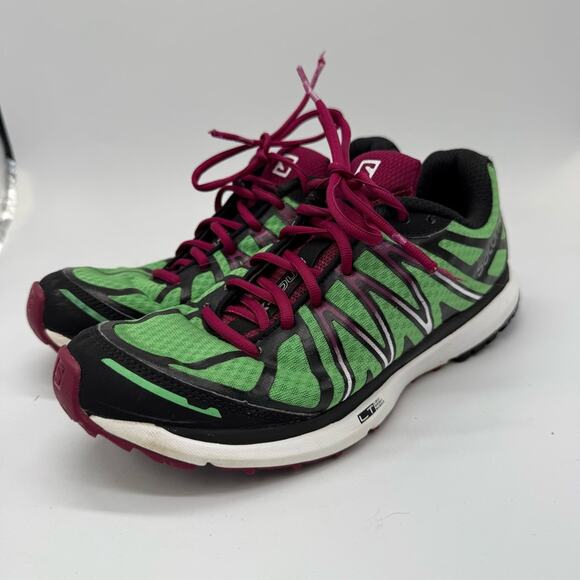 Salomon Vibrant Green and Black Running Shoes, X-Tour City Trail. Size 8. - Picture 1 of 9